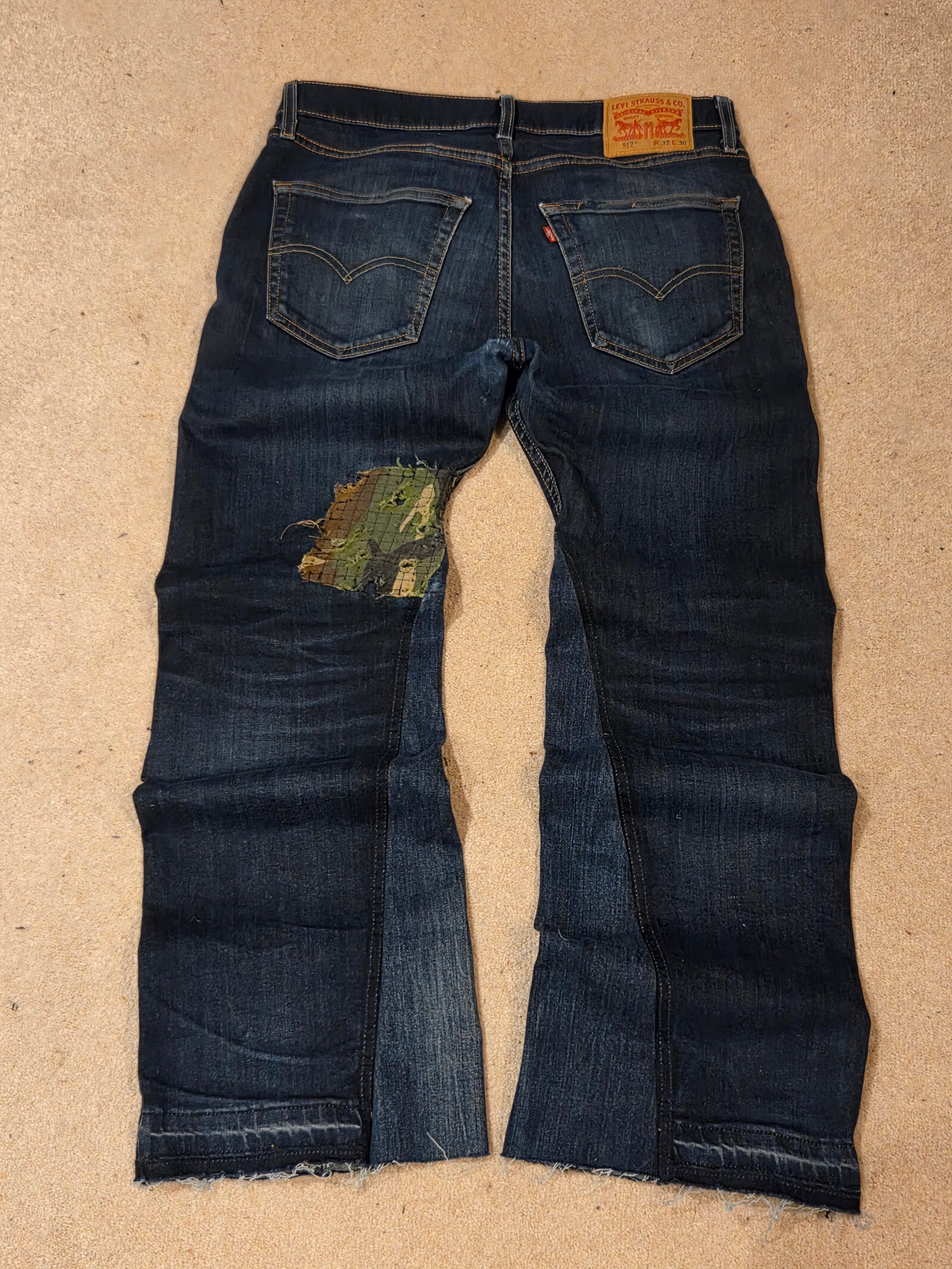 Levis 512 custom bootcut jeans